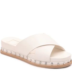 Dolce Vita Gracy white Leather Platform Sandals